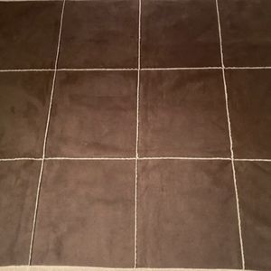 Pottery Barn Brown Faux Shearling Throw Blanket